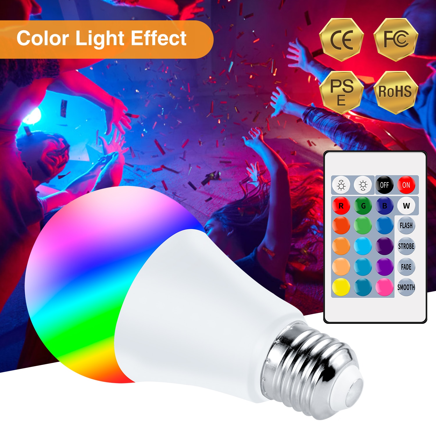 220V E27 5W 10W 15W RGB LED 전구 조명 RGB 흰색 빛 LED 램프 변경 가능한 다채로운 LED 램프 IR 원격 제어